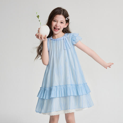 笛莎Deesha 2026年夏季新款中童女童F时尚出街连衣裙连衣裙 商品图1