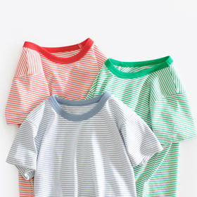 2026夏季韩版童装新品儿童短袖T恤条纹宝宝衣服打底衫    27kids-9893