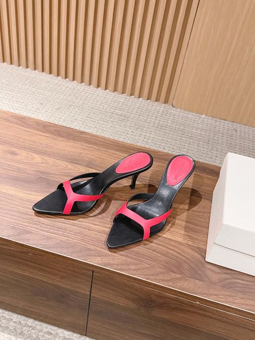 Saint Laurent 26SS早春新款圣罗兰尖头细带穆勒鞋（DBG） 商品图7