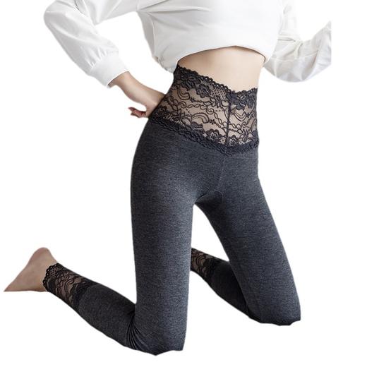 【精致单品❗️29.9/件🔥蕾丝高腰打底裤】蕾丝高腰腰头 + 蕾丝裤脚，纯欲风拉满，高弹修身显腿长，秒变漫画腿，可外穿春秋新款秋裤弹力透气打底裤L 商品图5