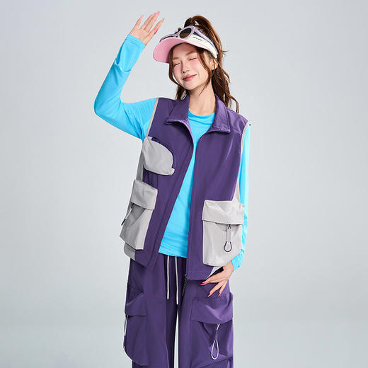 LUCKY DEER/幸运鹿情侣款防泼水运动时尚防风运动马甲6018 商品图3