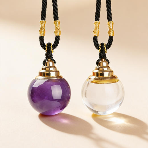 水晶吊坠 莲花 球形 商品图2