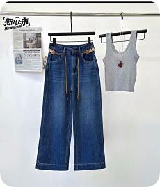 681920上新 直筒牛仔裤十分裤 商品图0