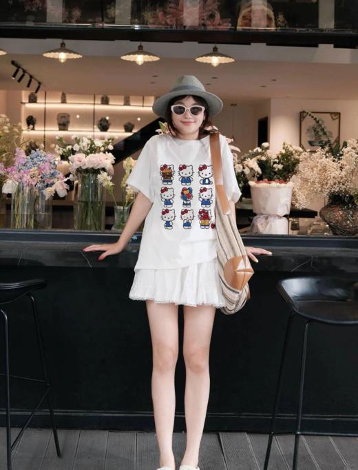 <曾小咸推荐>3.24 凯蒂猫印花纯棉短袖 日常89/件 前600单活动价69件 ！！【预售款，预计3-15天发货】 商品图4