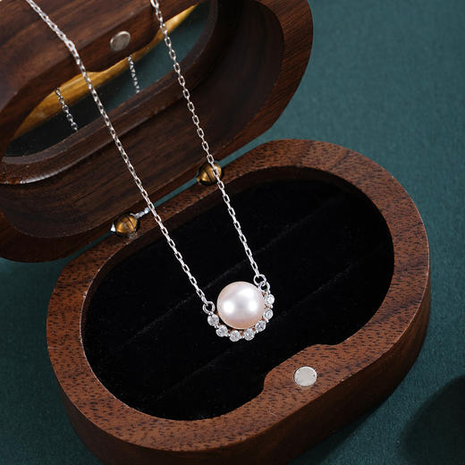 子佩集【月来月美】银S925珍珠惜王妃套链【HJYTL002】8mm珠半环2601 商品图0