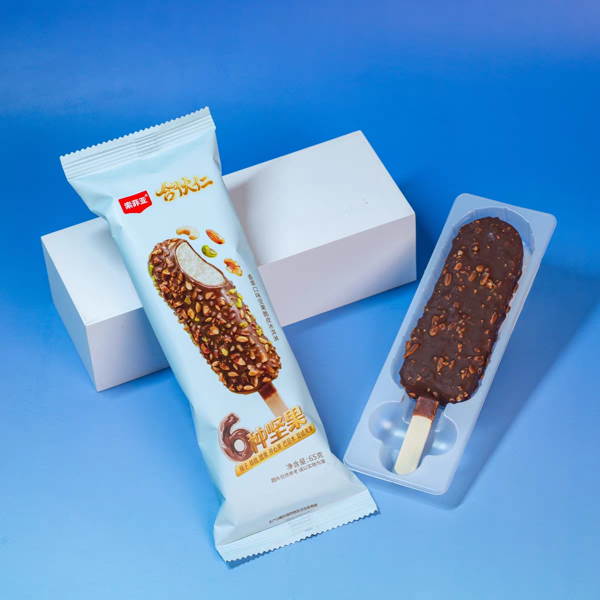 索菲亚合伙仁香草口味坚果脆皮冰淇淋65g