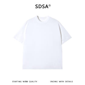 SDSA男装2026新款高贵轻奢老钱风肌理感纯色圆领短袖T恤百搭上衣