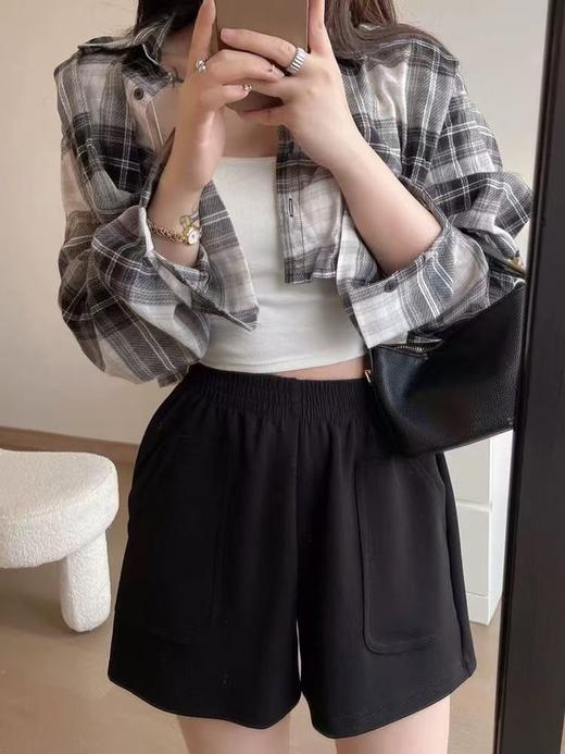 敲高性价比！藏肉神器 夏季薄款奶皮阔腿短裤！ 商品图6