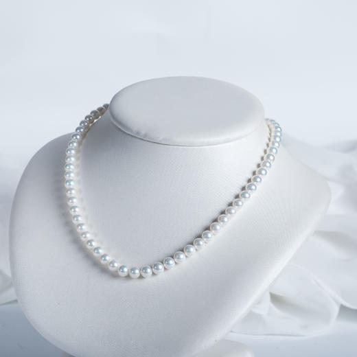强光白色淡水珍珠项链XL574 商品图1
