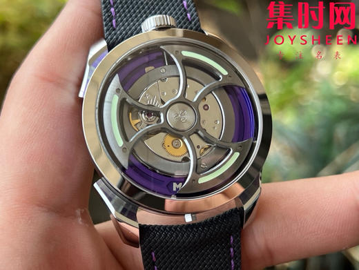 K1新款MB&F MAD1S系列 战斧摆陀 紫 / 蓝——侧向读时 + 大摆陀“暴走旋转”的现象级机械玩具 男士腕表 表径42mm 商品图2