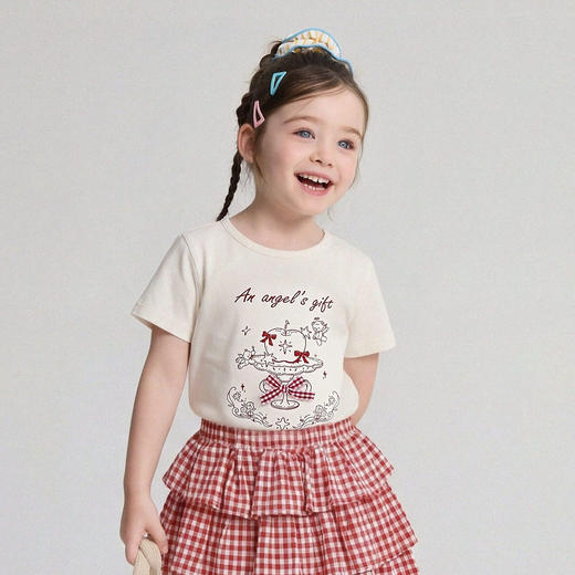 笛莎Deesha 2026年夏季新款小童女童图案TT恤 商品图1