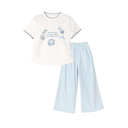 笛莎Deesha 2026年夏季新款中童女童套头+裤套装套装 商品图4