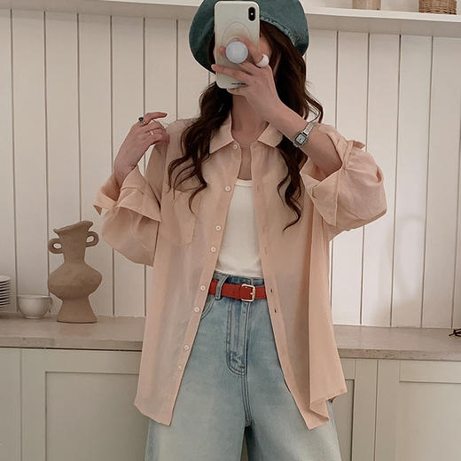 森岛 春夏天丝亚麻衬衫 莱赛尔轻薄透气开衫 商品图1