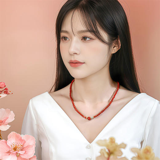 【新品首发】琳琅雅玉系列 南红小绿松手链项链万能链 女士礼物MEMORA诗普琳MB003403 商品图2