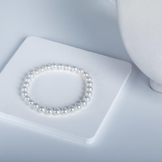 强光白色淡水珍珠手链 商品图3
