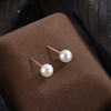 子佩集【小圆曲】G18K珍珠惜王妃耳钉【MLKJED001】5.5-6.5mm珠镀金简约单珠2601 商品缩略图0