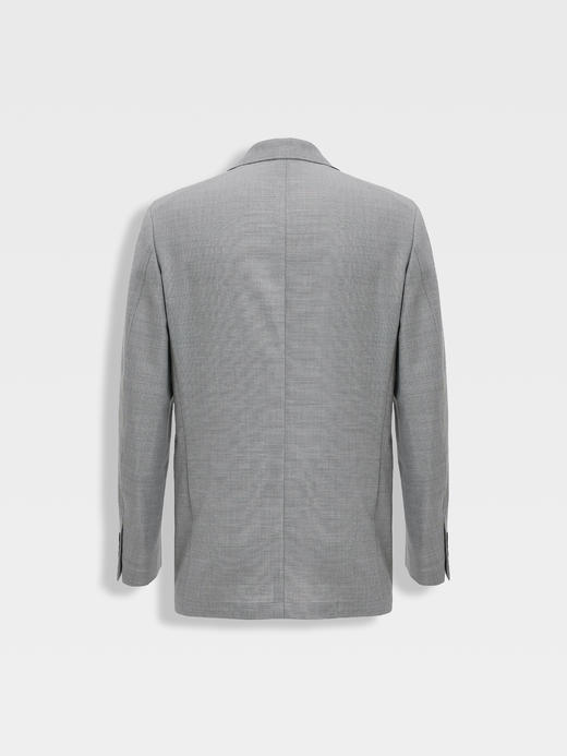 callisto清爽灰色丝毛混纺十字编织西服 商品图1