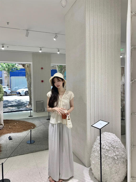 自留！自在慵懒 密织天丝亚麻 宽松 松弛感 显瘦 阔腿裤 懒人 休闲裤～ 商品图8