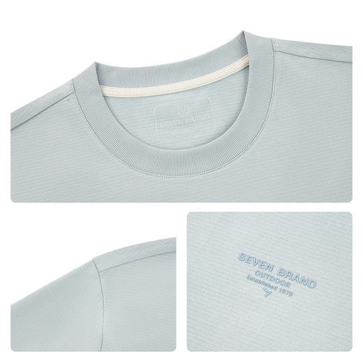 【户外T恤】柒牌男装2026夏季圆领防紫外线凉感透气7A抗菌短袖T恤 130T71620 商品图3