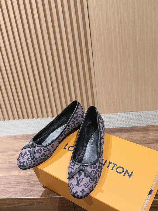 驴家 村上隆联名老花芭蕾舞鞋蝴蝶结拼色平底单鞋经典三彩/麂皮绒面船鞋(DBG) 商品图8