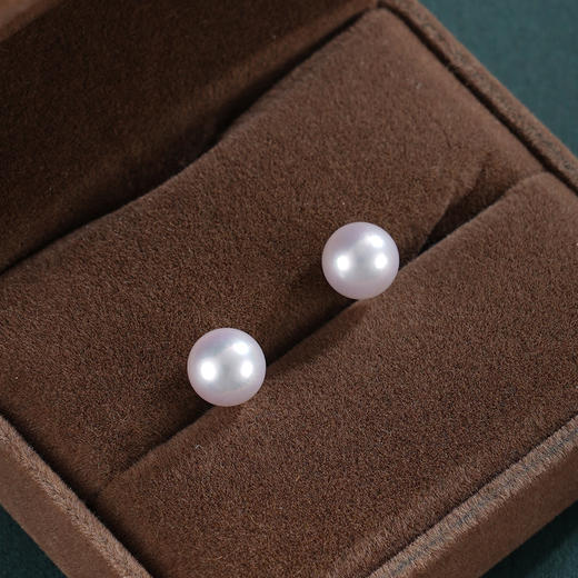 子佩集【小恬淡】银S925珍珠惜王妃耳钉【HJYED002】7mm珠简约单珠2601 商品图0