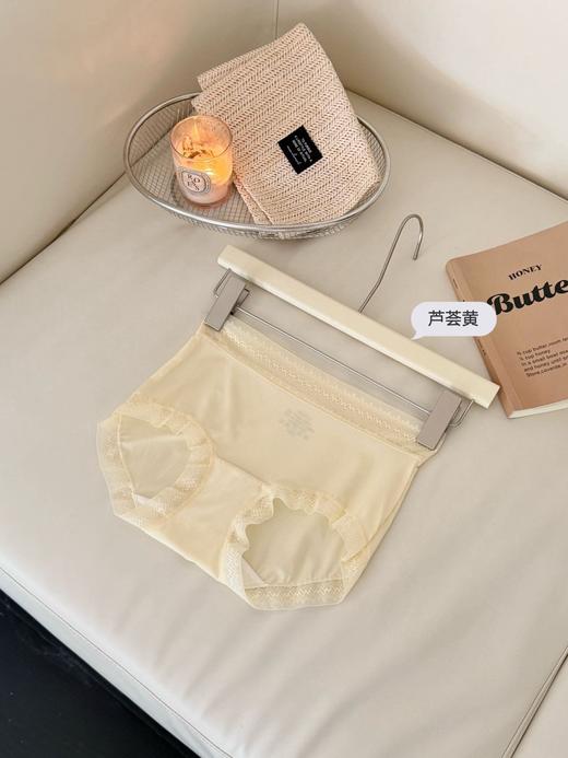 💥【草本初色 山茶花螺纹冰感女士中腰内裤632款】💗中腰设计！桑蚕丝抗菌底裆 ✅立体包臀剪裁，如同为你量身定制的肌肤🛡 ✅「山茶花螺纹」布面带来立体冰感与纹理触觉🍑 商品图11