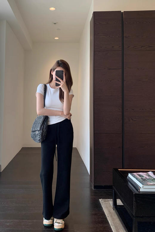 直发【3081】长腿修饰器， 软弹天丝氧气微喇裤 商品图3