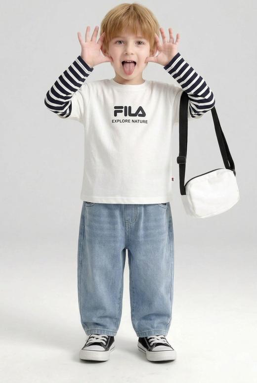 直发 【100棉】 飞鸟家儿童假两件长袖T恤 商品图6