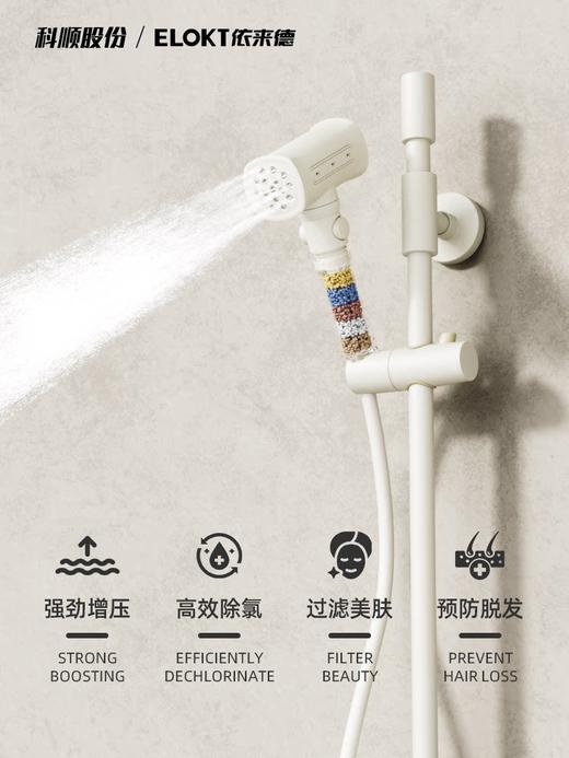 😎【依来德（ELOKT）水疗锤子花洒】🚨别再忍了！普通花洒洗到皮肤痒、头发枯，真的该换了！ 💦 依来德过滤增压花洒｜洗澡=做护肤SPA！ 洗出嫩滑肌+洗出柔顺发!！ 商品图0