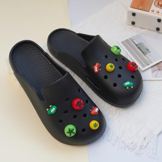 【洞洞鞋】女士新款半包花园鞋DIY创意花园鞋夏季沙滩鞋【WG26230】 商品图2