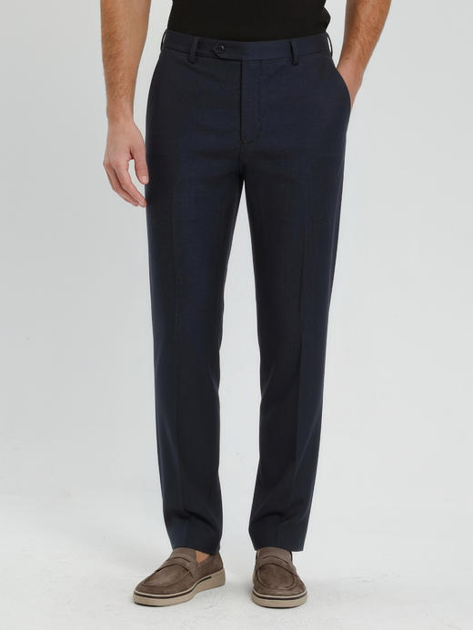 callisto藏青高支羊毛混纺西裤 商品图2