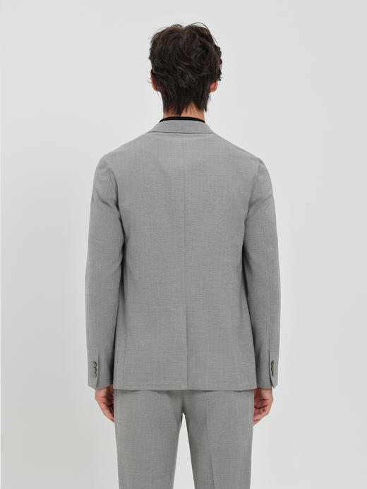 callisto清爽灰色丝毛混纺十字编织西服 商品图4