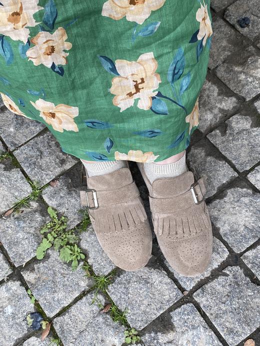 非常秀气的款【一脚蹬单鞋】10天发货，鞋舌有弹力绳，肉肉脚可穿，鞋面翻毛皮，鞋内里透气柔软猪皮，脚感舒适，平底鞋 商品图10