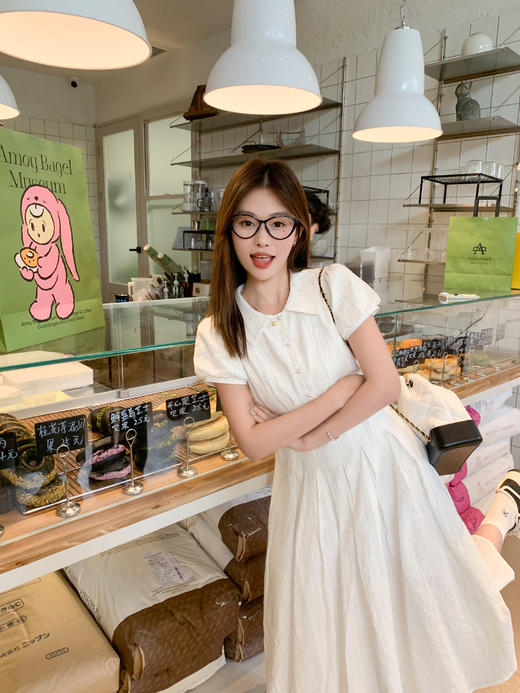 <曾小咸推荐>3.25现货秒杀 ！微信超特价！学院风泡泡袖连衣裙 日常279.99 立减140 秒杀139.99！！ 商品图5