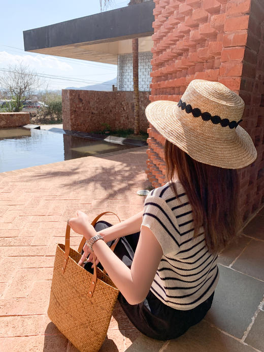 <曾小咸推荐>3.25现货秒杀 ！微信超特价！2色条纹针织衫短袖 日常99.99 立减40 秒杀59.99！！ 商品图7