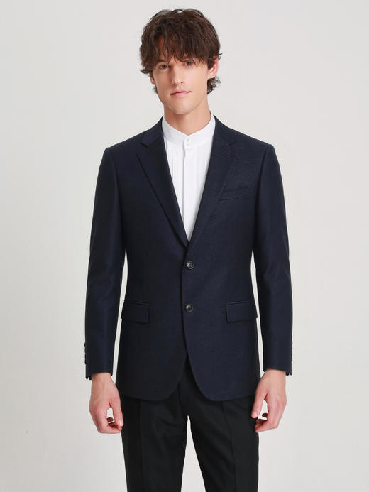 callisto藏青高支羊毛混纺西服 商品图2