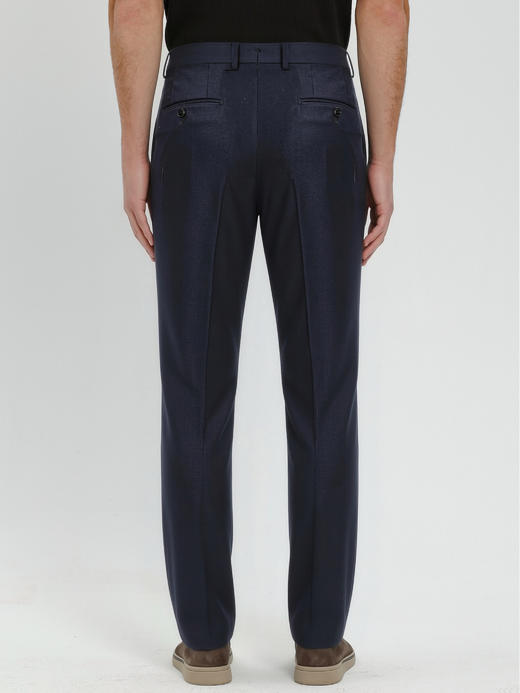 callisto藏青高支羊毛混纺西裤 商品图4