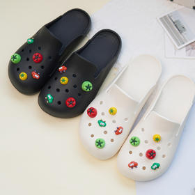 【洞洞鞋】女士新款半包花园鞋DIY创意花园鞋夏季沙滩鞋【WG26230】