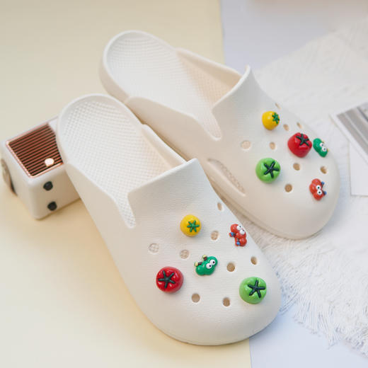 【洞洞鞋】女士新款半包花园鞋DIY创意花园鞋夏季沙滩鞋【WG26230】 商品图3