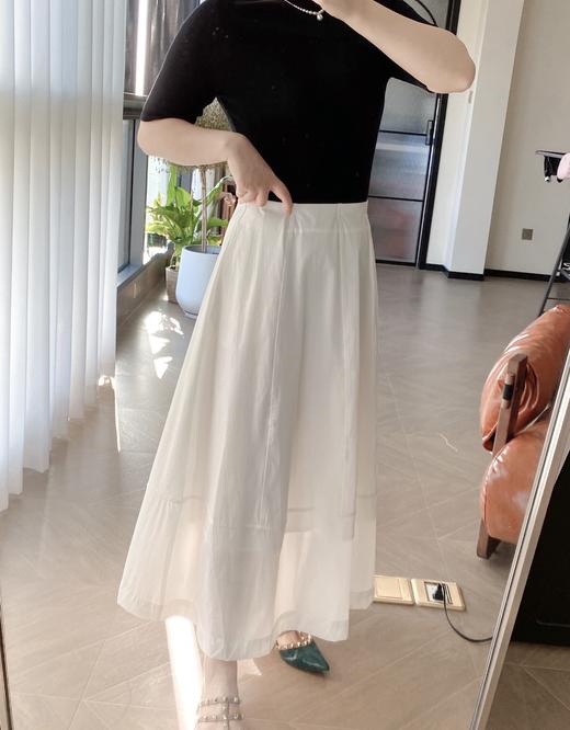 直发 巨显瘦！单一字领显瘦中袖针织衫+款八片立裁花苞裙液氨棉半身裙 商品图5