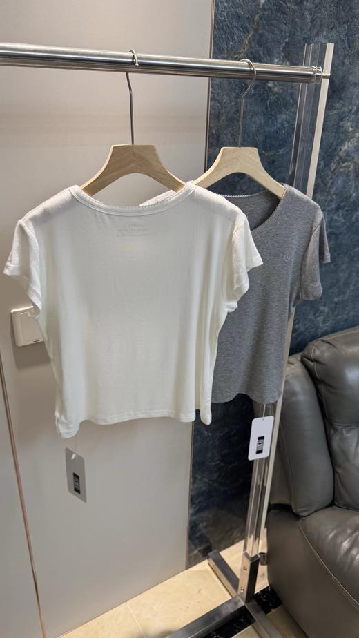 F032540一包两件春夏款慵懒感短款修身休闲运动百搭女士短袖T恤 商品图1