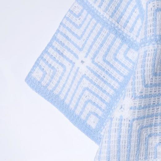 7092SDSA男装2026新款高贵轻奢格纹镂空肌理翻领针织短袖衬衫百搭时尚 商品图3