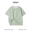 SDSA男装2026新款高贵轻奢小众设计撞色侧边扭结设计圆领短袖T恤 商品缩略图0