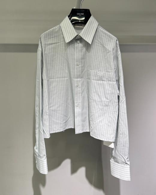 女款短款条纹衬衫la008 商品图0