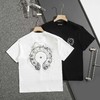 F032539重工梵文泼墨刺绣立体LOGO休闲圆领短袖T恤 商品缩略图0