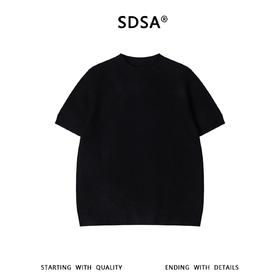 SDSA男装2026新款高贵轻奢韩系简约纯色针织圆领短袖T恤休闲百搭