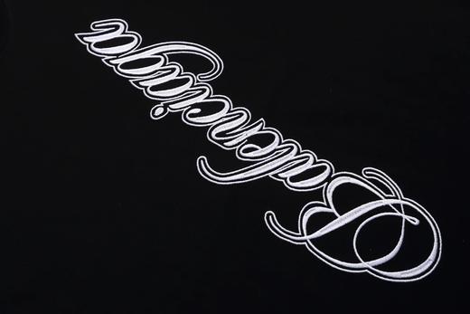 F032506新款字母logo连体刺绣圆领情侣款休闲短袖T恤 商品图8