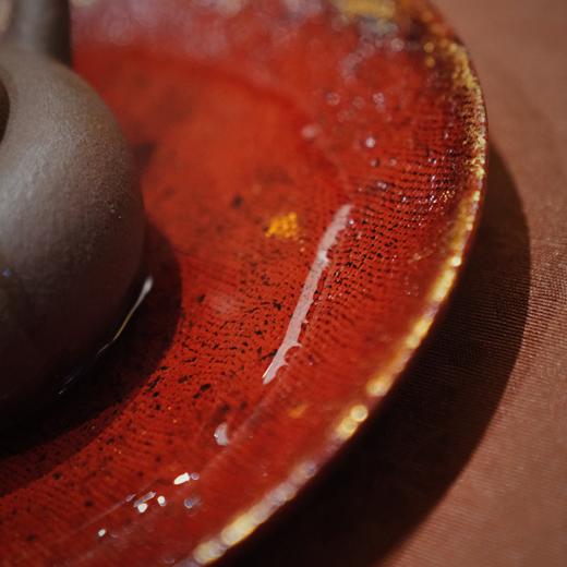 【赤壁霞光非遗大漆盘】金箔朱漆茶盘 商品图1