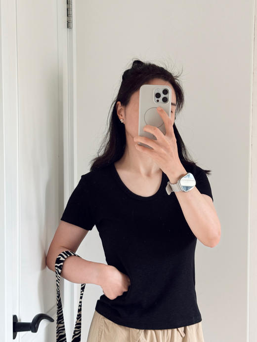 26春夏万搭T-鹅蛋领显瘦短袖T恤【包邮+三天无理由退换】 商品图8