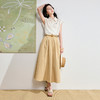 【抗皱半身裙】三彩2026夏季新款纯色高腰A字裙伞裙长裙通勤S 商品缩略图2
